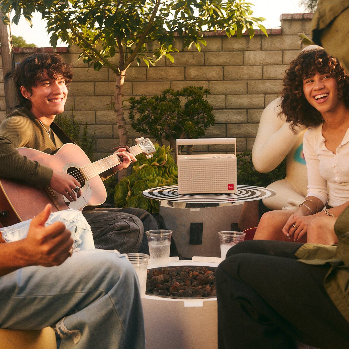 Alt View 1. Fender - ELIE 12 Portable Wireless Bluetooth Speaker with XLR-1/4", 2 Dedicated Wireless Channels, 120W Output - Olympic White.