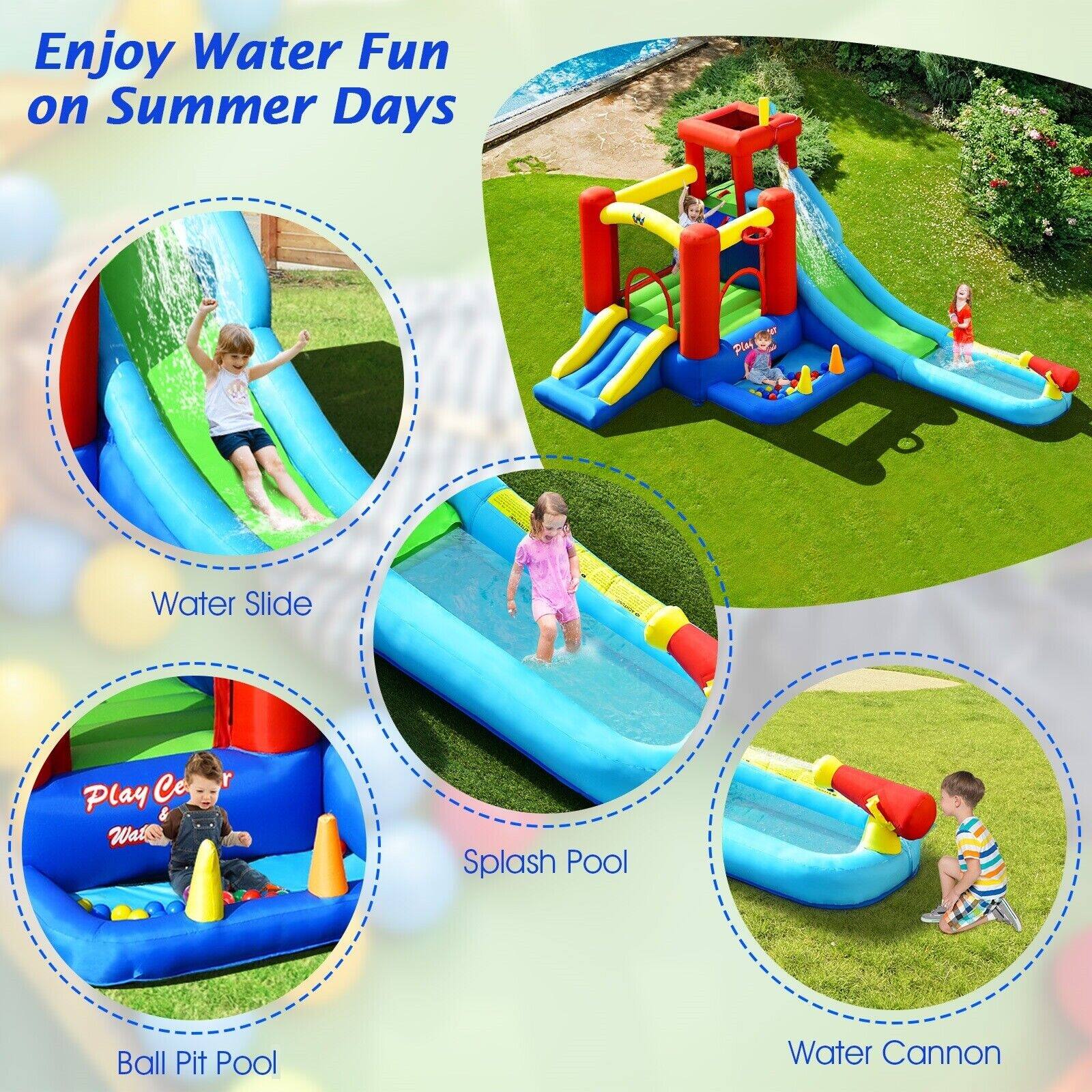 Enjoy Water Fun on Summer Days

- Water Slide
- Splash Pool
- Ball Pit Pool
- Water Cannon