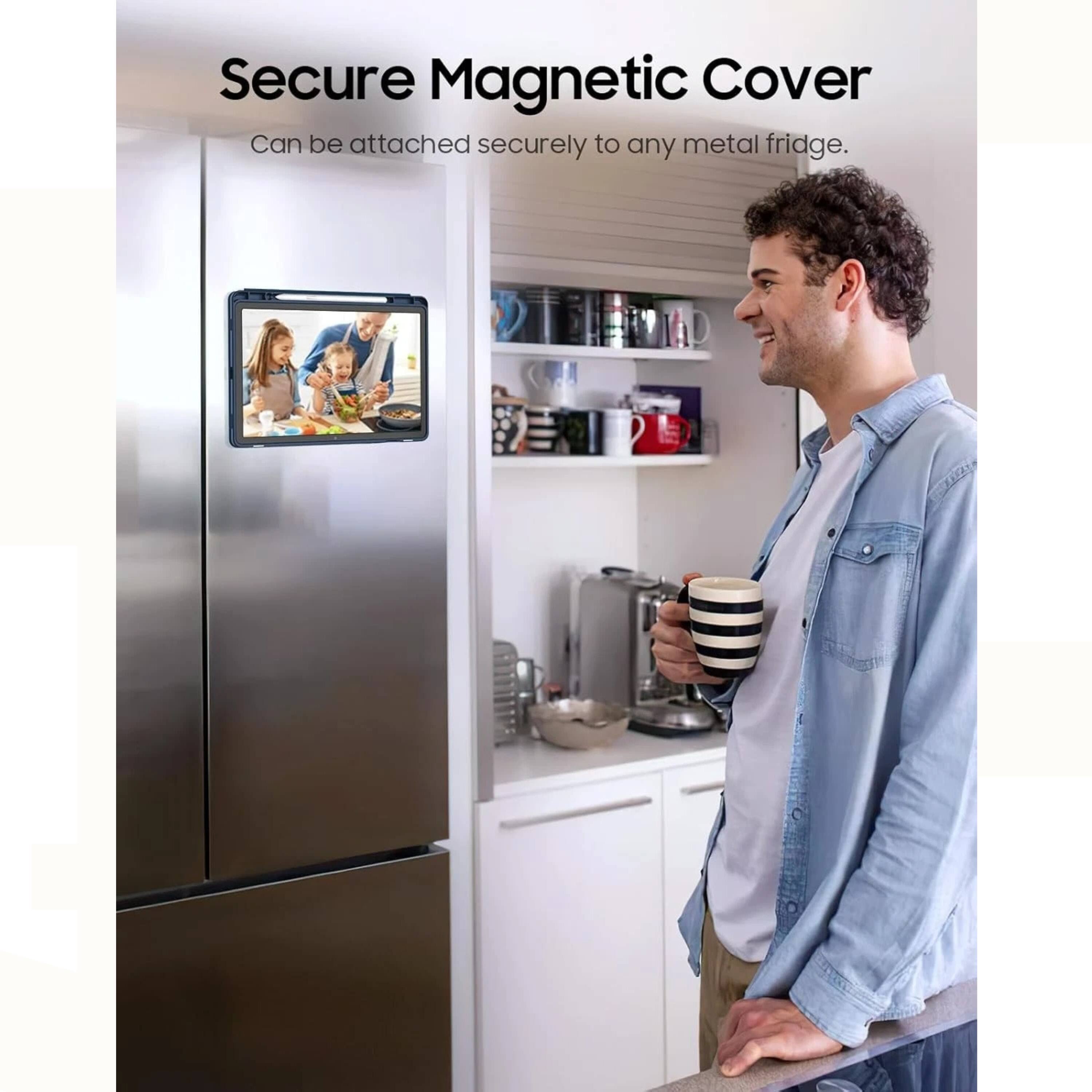 Secure Magnetic Cover  
Can be attached securely to any metal fridge.
