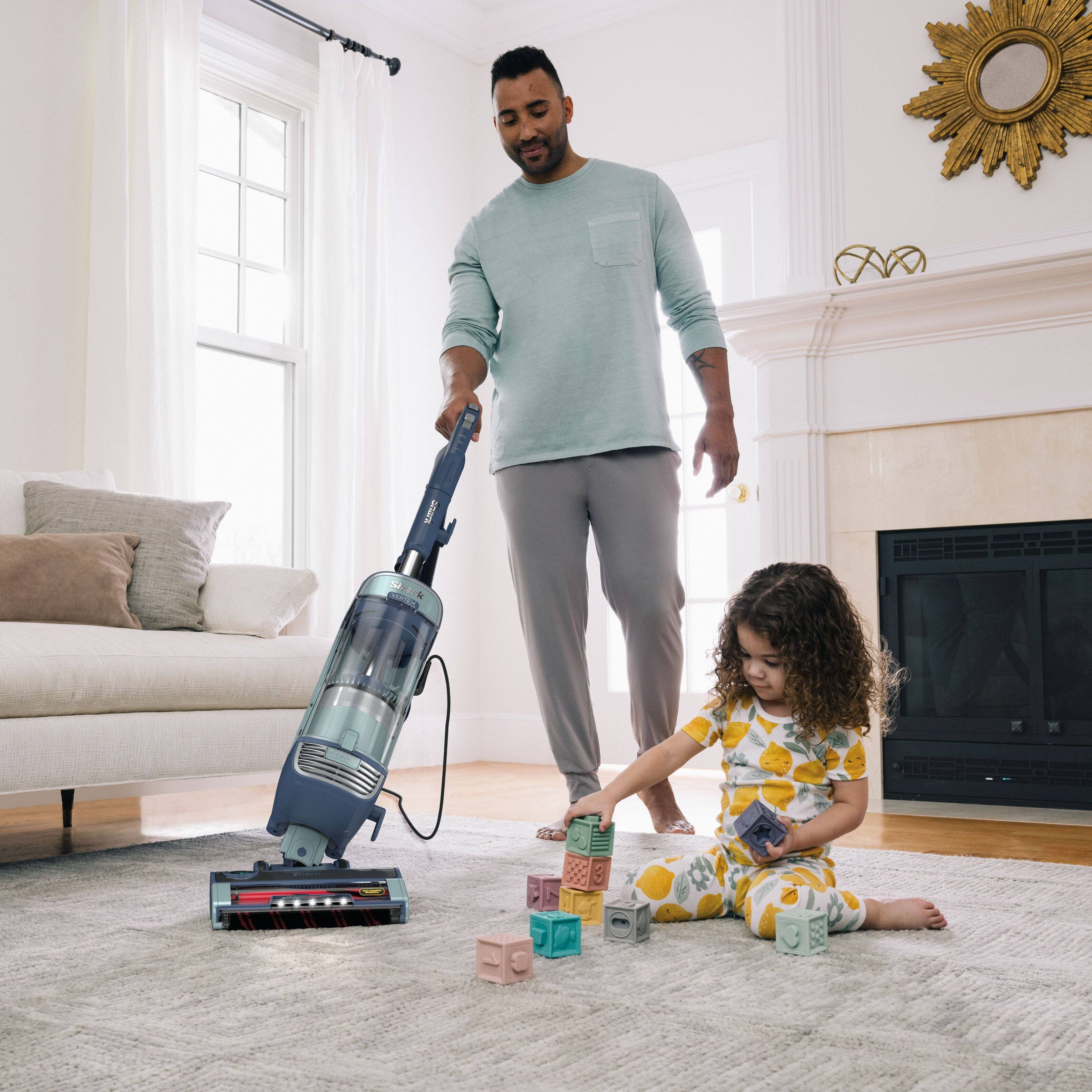 Back. Shark - Vertex Pet Powered Lift-Away Upright Vacuum - Hawaiian Grey.