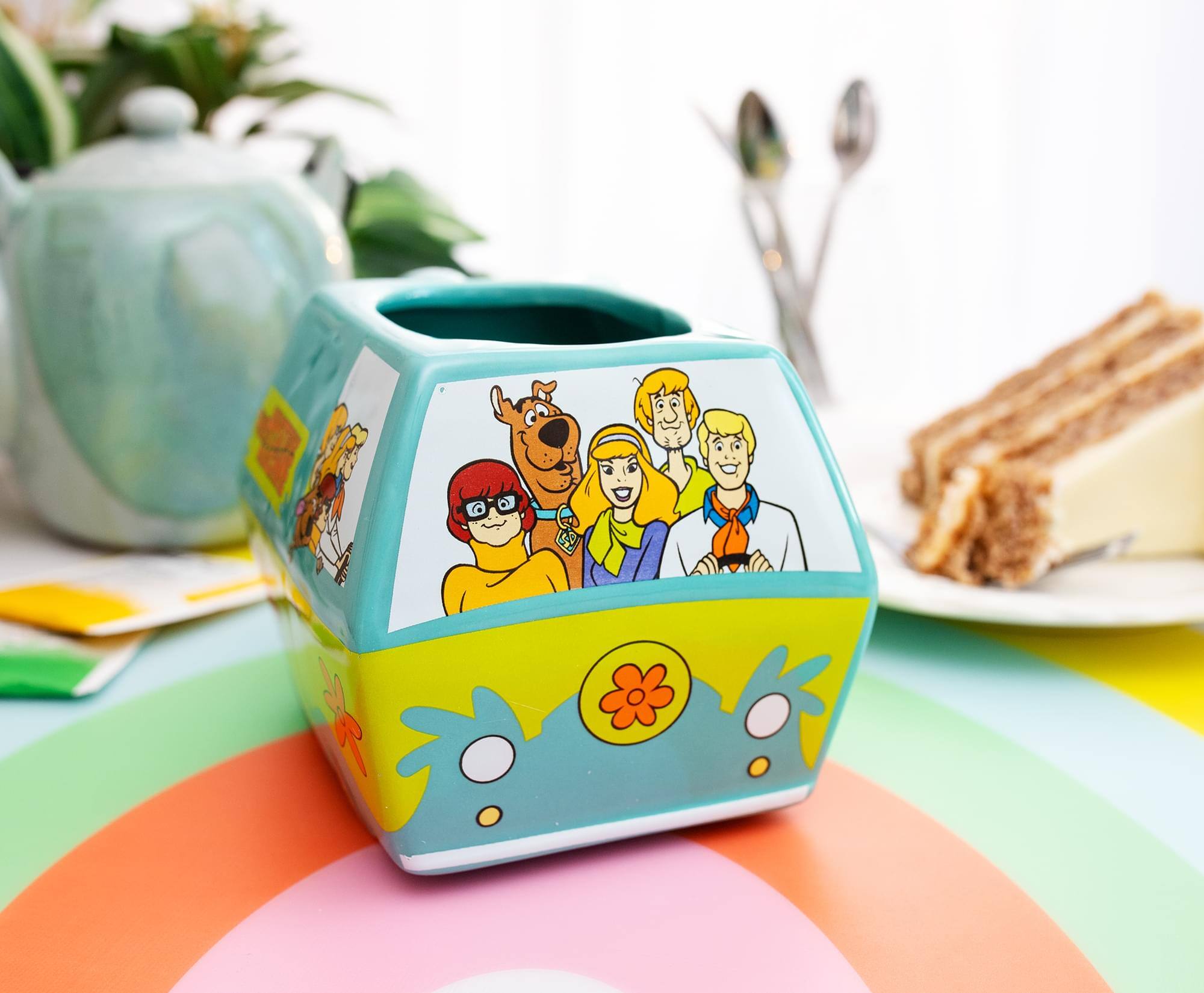 Alt View 4. Silver Buffalo - Scooby Doo Mystery Machine Sculpted Ceramic Mug | Holds 20 Ounces - Blue.