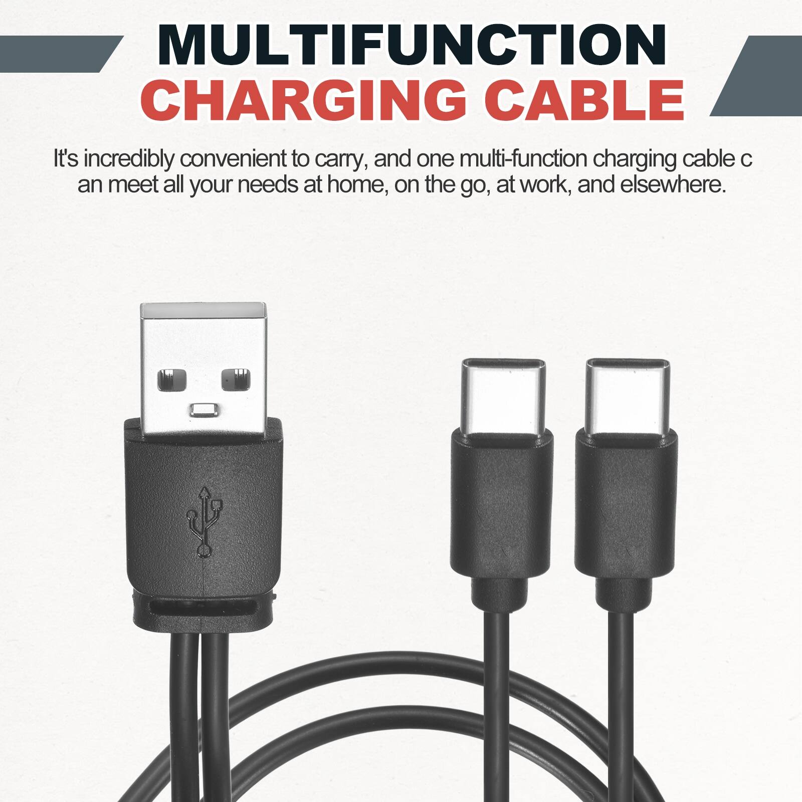 MULTIFUNCTION CHARGING CABLE

It's incredibly convenient to carry, and one multi-function charging cable can meet all your needs at home, on the go, at work, and elsewhere.