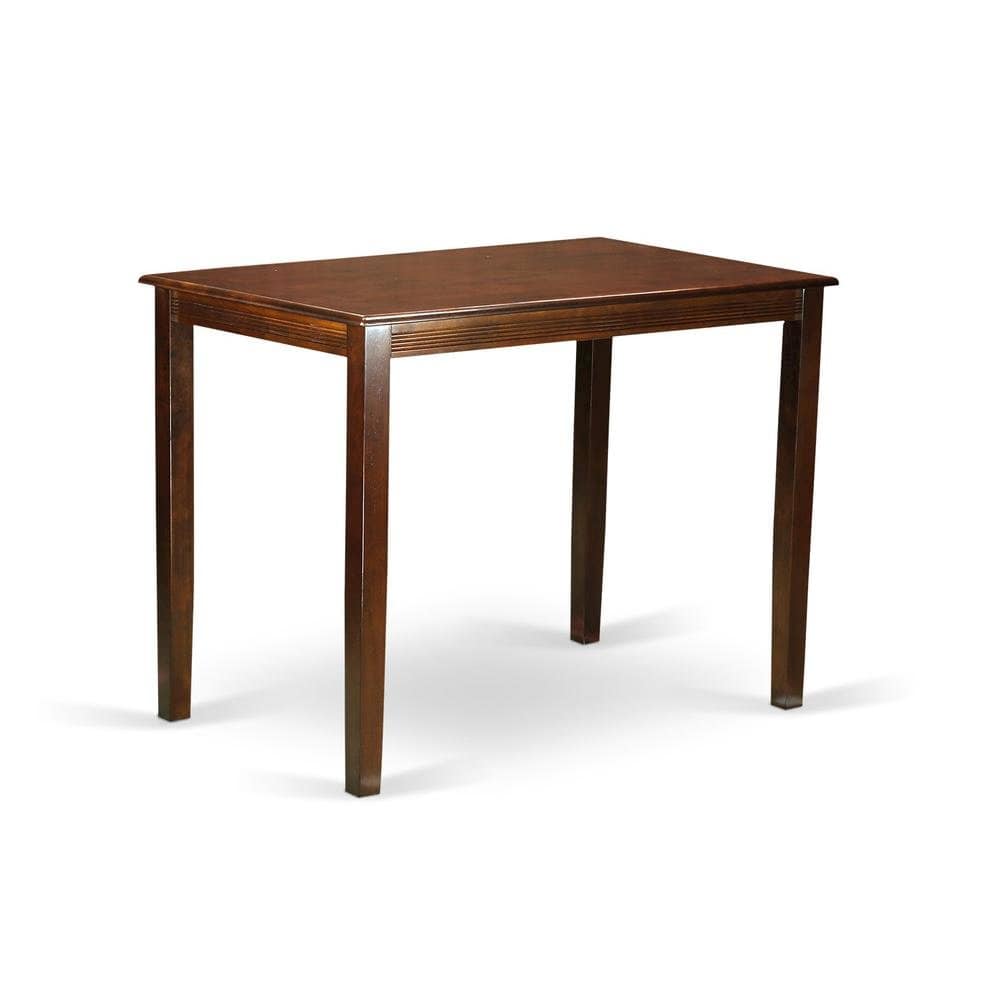 FurniFact - Small Dining Table – Solid Wood Kitchen and Dining Table for 4 - Mahogany