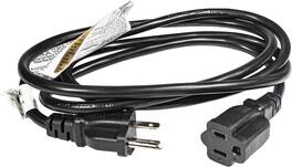 HQRP - 6ft 3 Prong Extension Cord 16AWG, 13 Amps 125V, NEMA 5-15P to NEMA 5-15R, UL Listed - Black