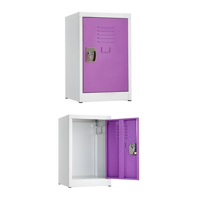 Alt View 7. AdirOffice - 629-Series 24" H 1-Tier Steel Locker with Key Lock - Purple.