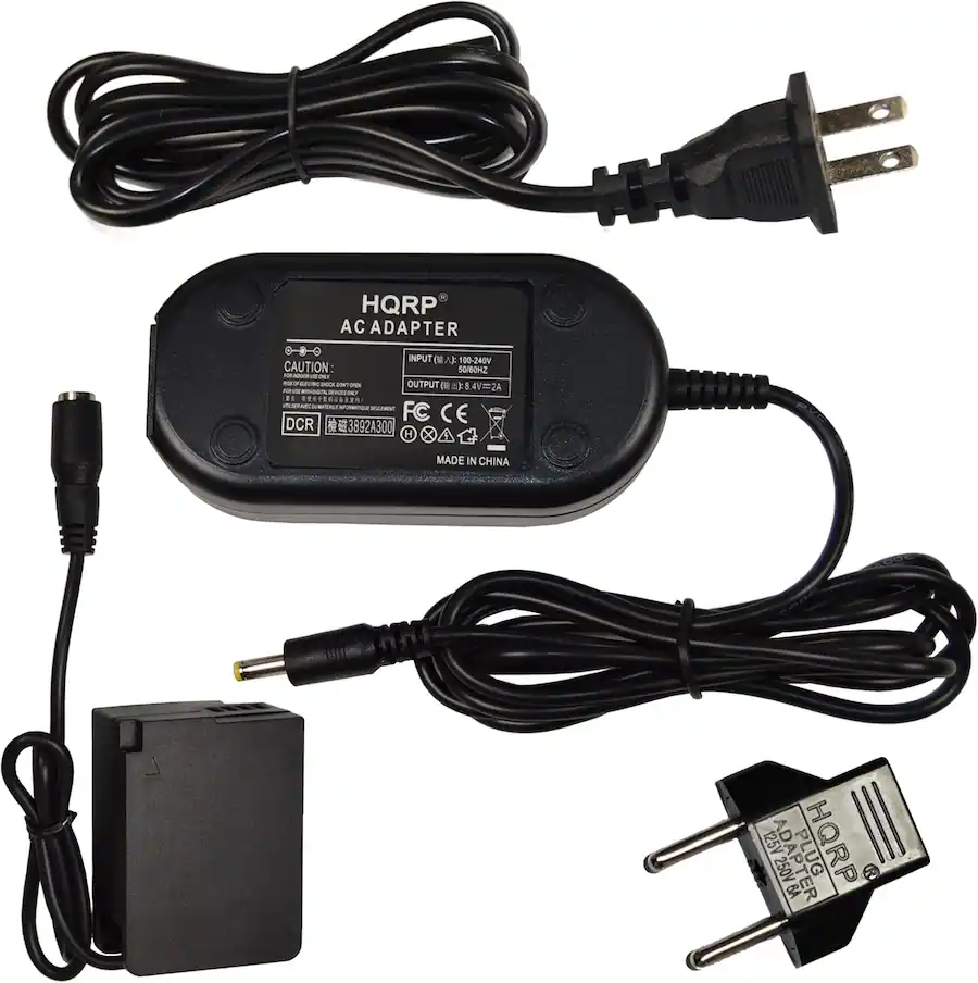 HQRP AC Adapter For Panasonic Lumix DMC G7 DMC G70 DMC FZ200 DMC G5 DMC hqrp-ac-adapter-for-panasonic-lumix-dmc-g7-dmc-g70-dmc-fz200-dmc-g5-dmc