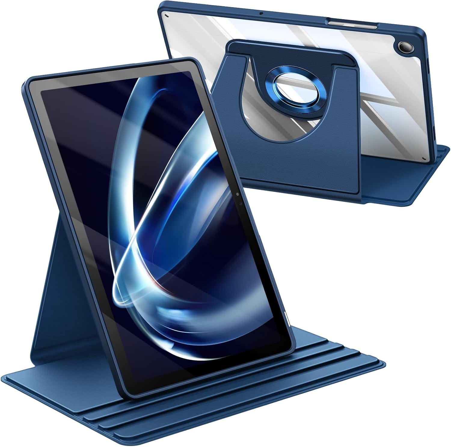Fintie - 360 Degree Rotating Case for Samsung Galaxy Tab A11+/ Tab A9+ 11 Inch, Metal Swiveling Ring Stand, Slim Clear Back Cover - Navy price history on PriceWatchPro