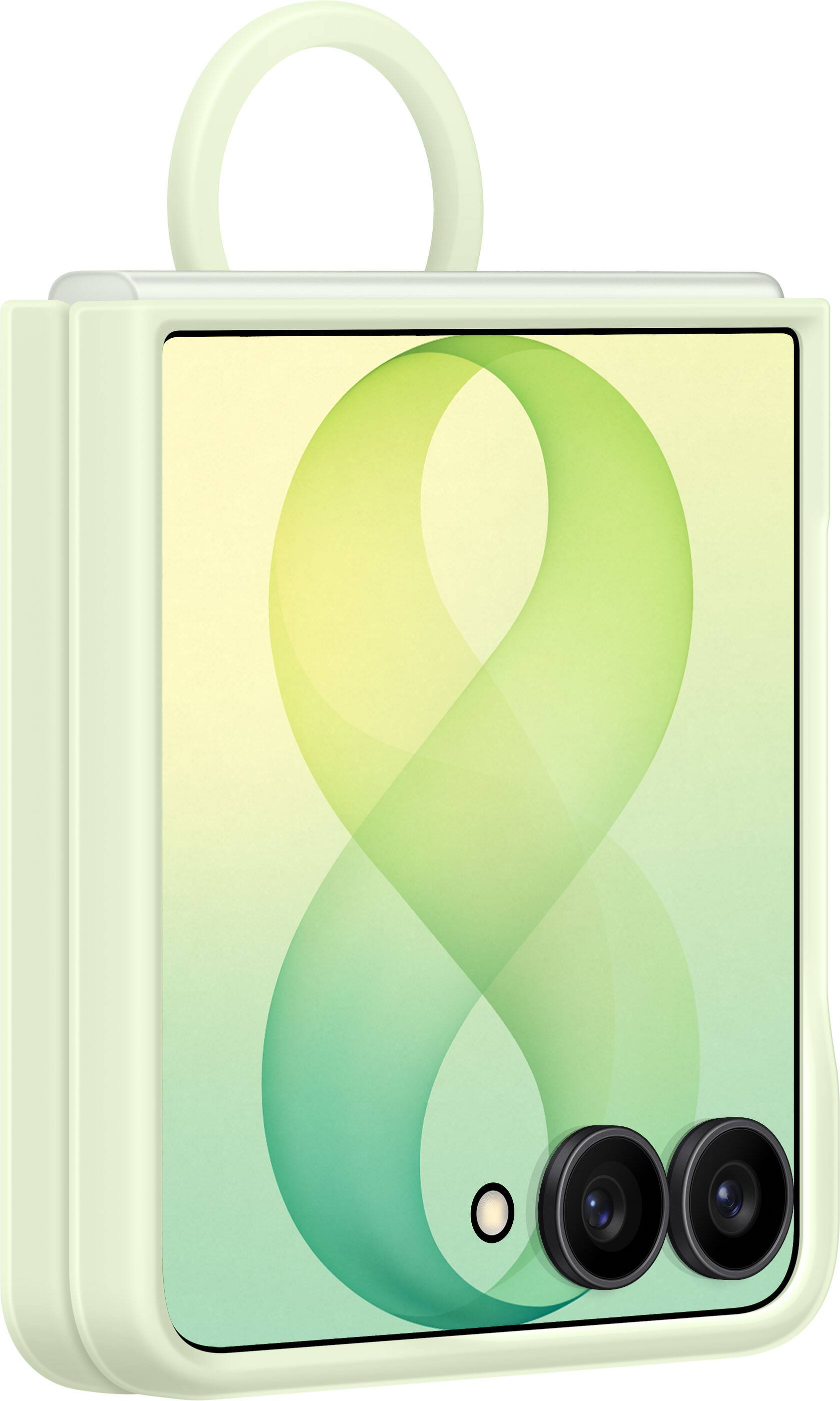 Alt View 3. Samsung - Galaxy Z Flip8 Silicone Ring Magnet Case - Mint.