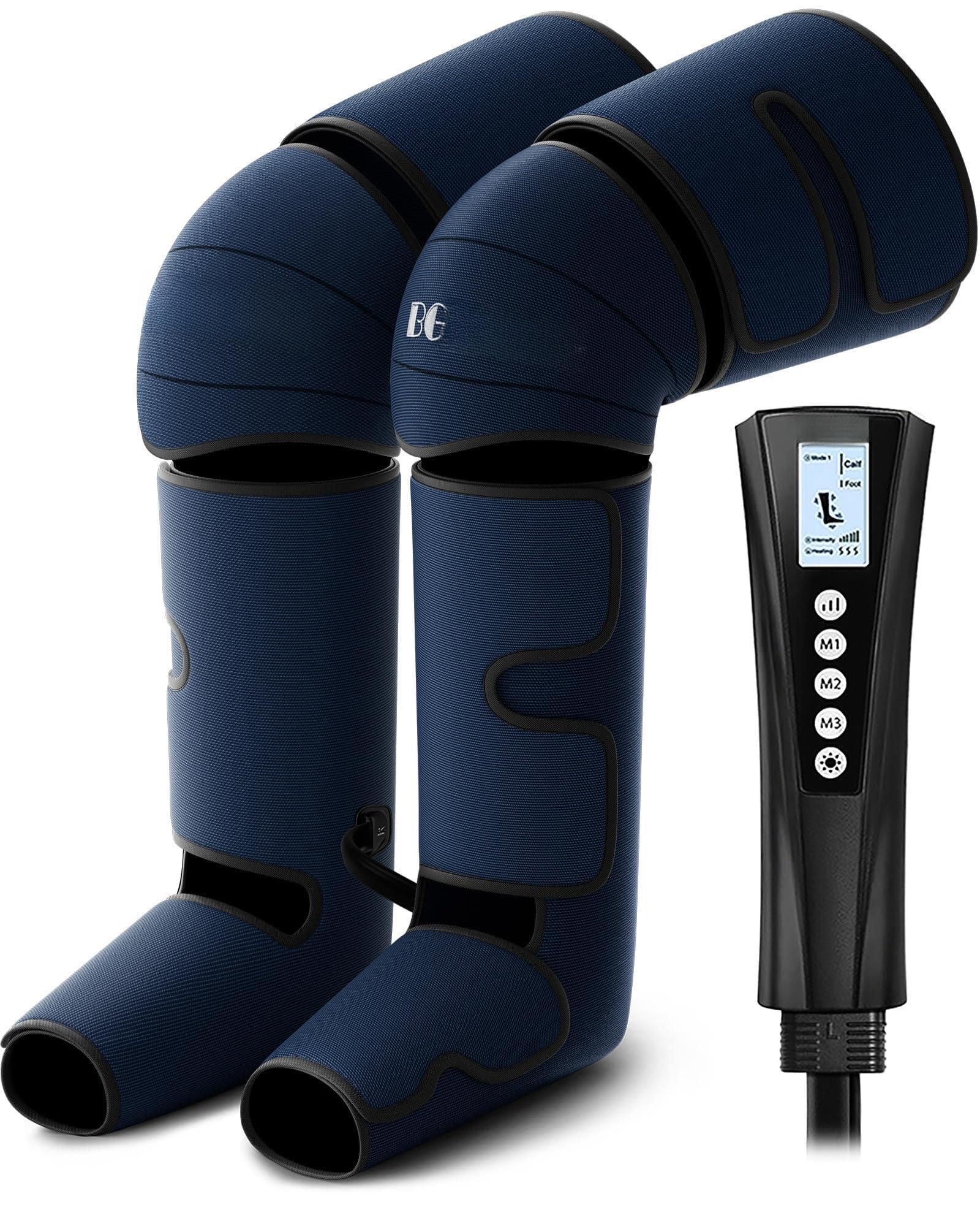 Live At Space - Air Compression Leg & Foot Massager with Heat, 3 Modes 9 Intensities, Gifts for Parents Edema Circulation - 642146672699