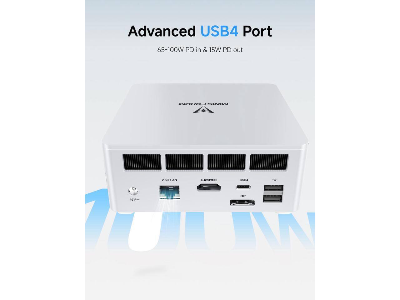 Minisforum UM750L Slim Mini PC, AMD Ryzen 5 7545U, 16GB Memory