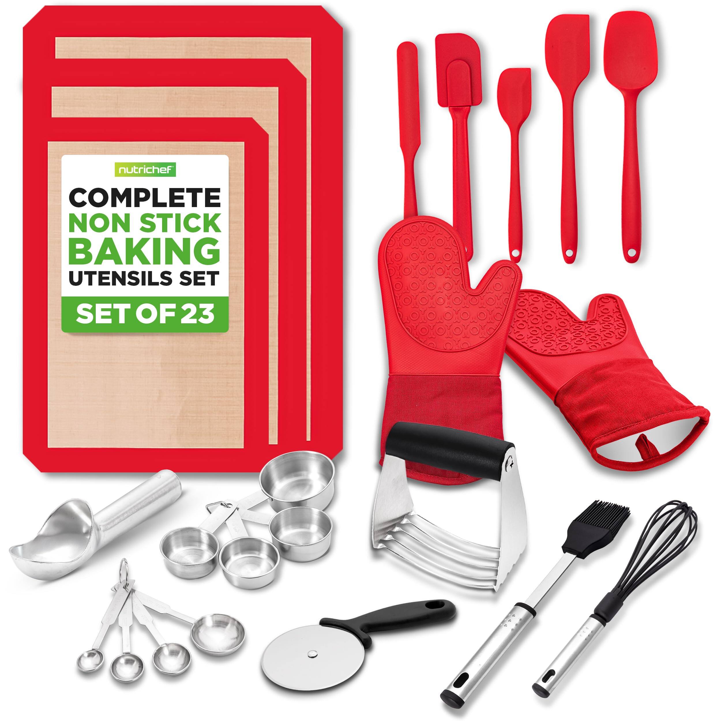 nutrichef COMPLETE NON STICK BAKING UTENSILS SET SET OF 23