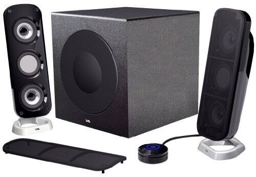 Front. Cyber Acoustics - CA-3908 2.1 Speaker System - Black.