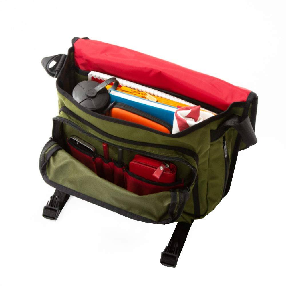 Alt View 2. Manhattan Portage - Europa (MD) With Back Zipper and Compartments, Olive - Olive.