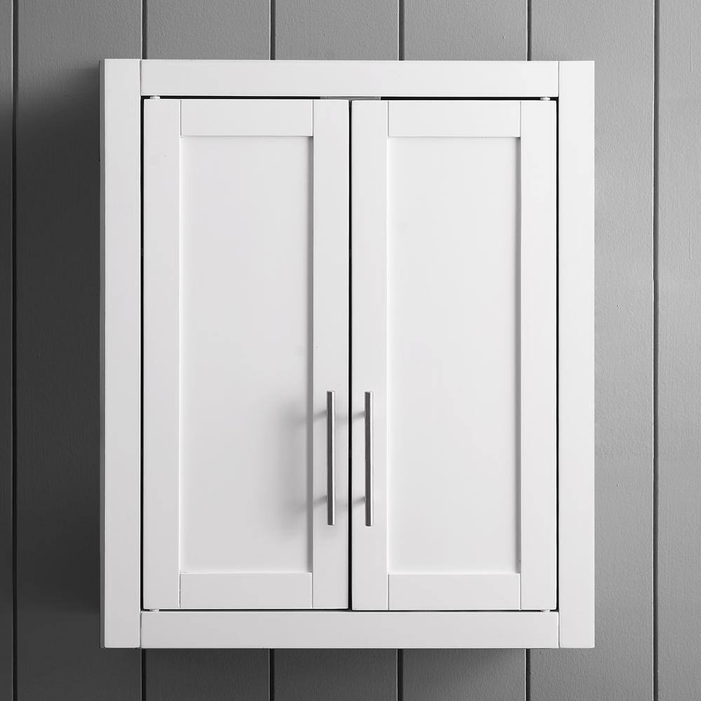 Alt View 10. Crosley Furniture - Savannah Wall Storage Cabinet - White.