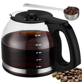 Dapper Styles - 12-cup Replacement Glass Coffee Carafe For Mr. Maker Pot Replace Part# Pld12 Pld12-rb Series 12 Cups Model - Default