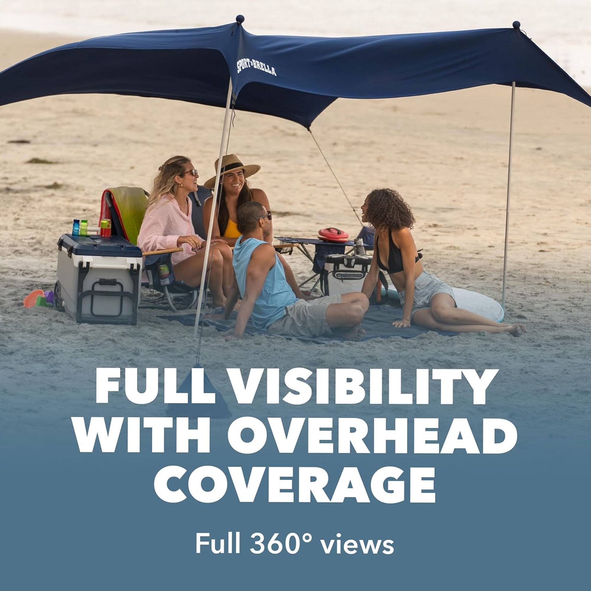FULL VISIBILITY WITH OVERHEAD COVERAGE  
Full 360° views