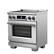 Angle. Forno Appliances - Maximus 4.32 Cu. Ft. Freestanding Electric Induction Range with Air Fryer - Stainless Steel.