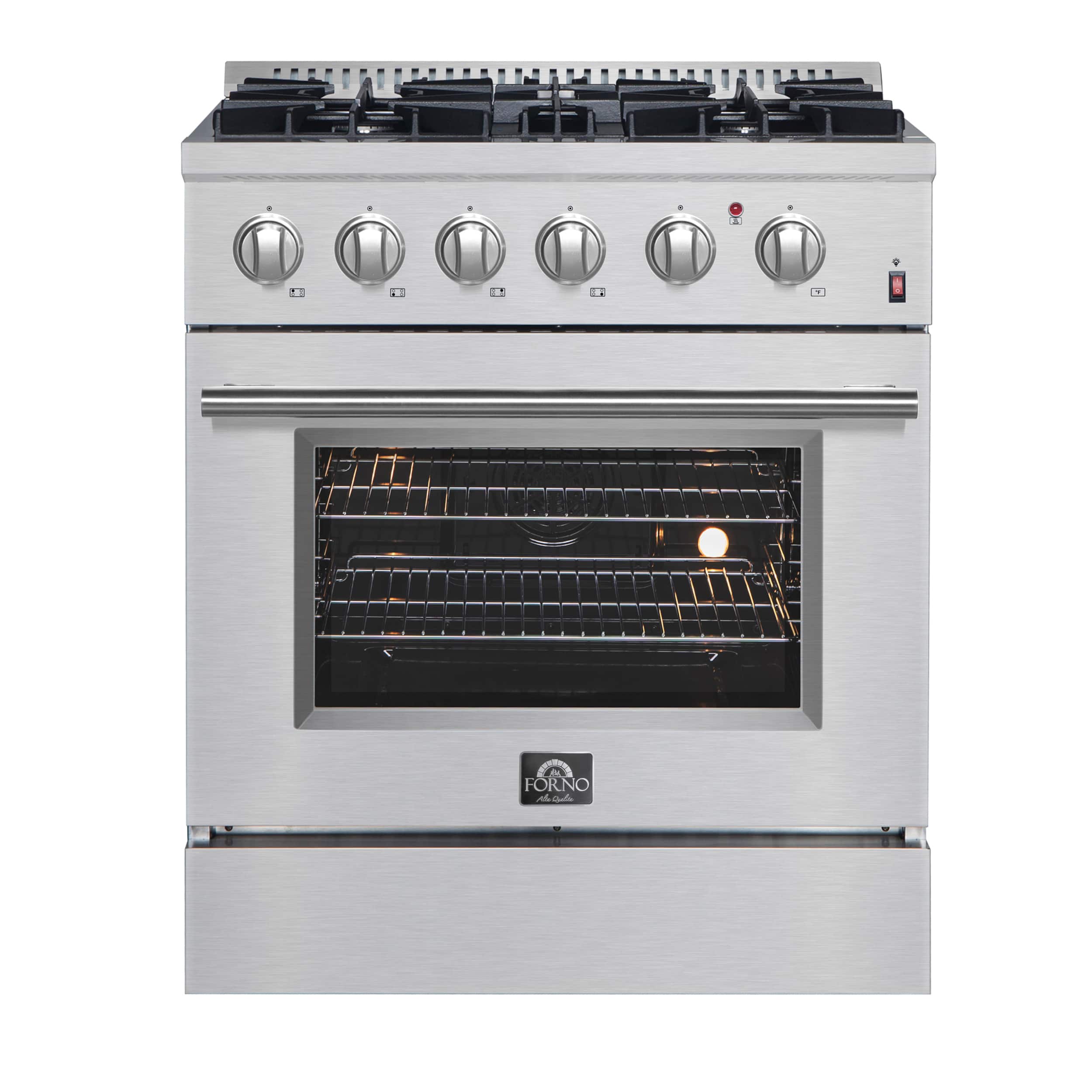 Marco 4.32 Cu. Ft. Freestanding Dual Fuel Convection Range with Dual Ring Burner Front