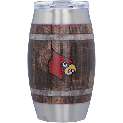 Front. Indigo Falls - Louisville Cardinals 15oz. Barrel Tumbler - Multicolor.