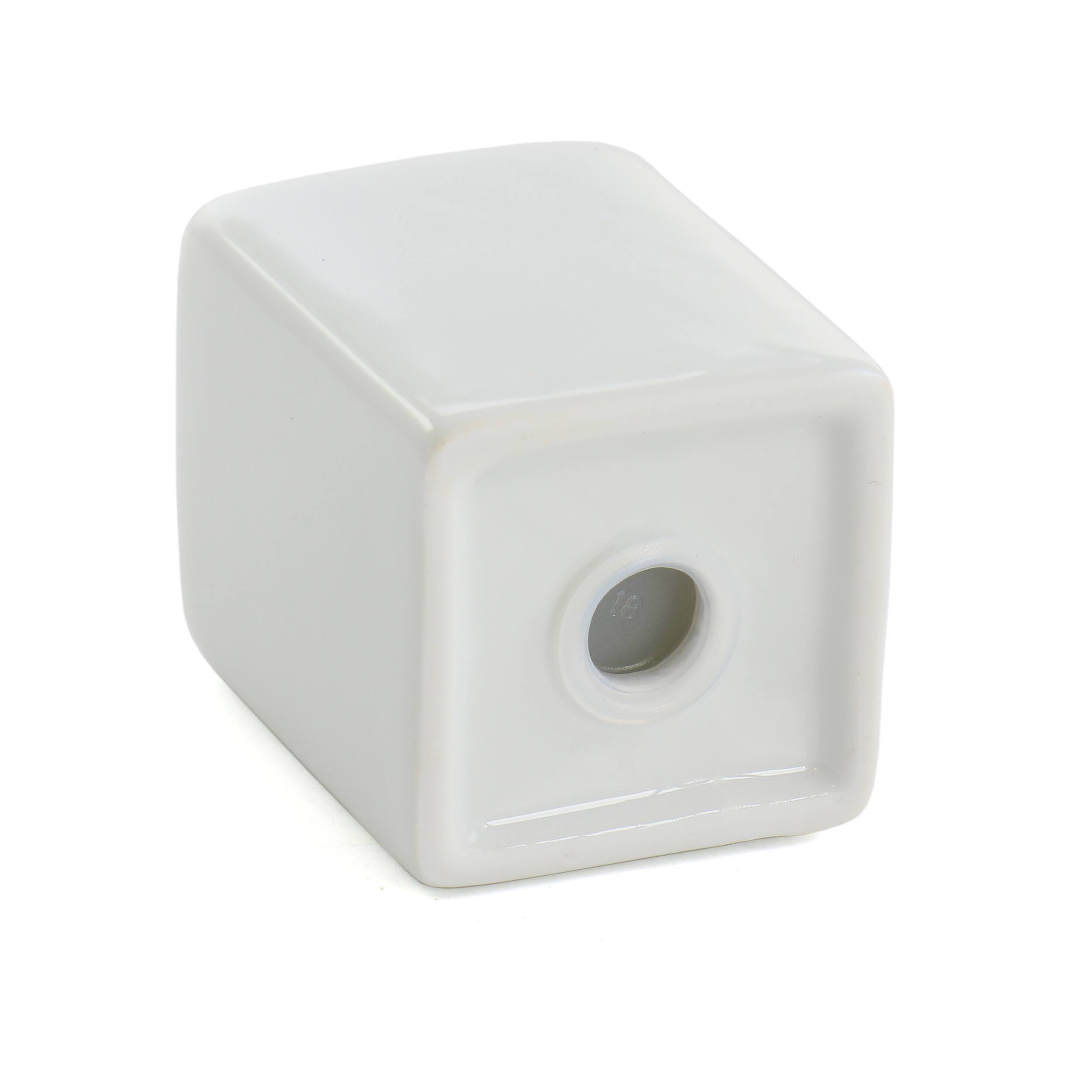Alt View 1. Our Table - Our Table Simply White Porcelain 2.25 Inch Square Salt and Pepper Shakers - White.