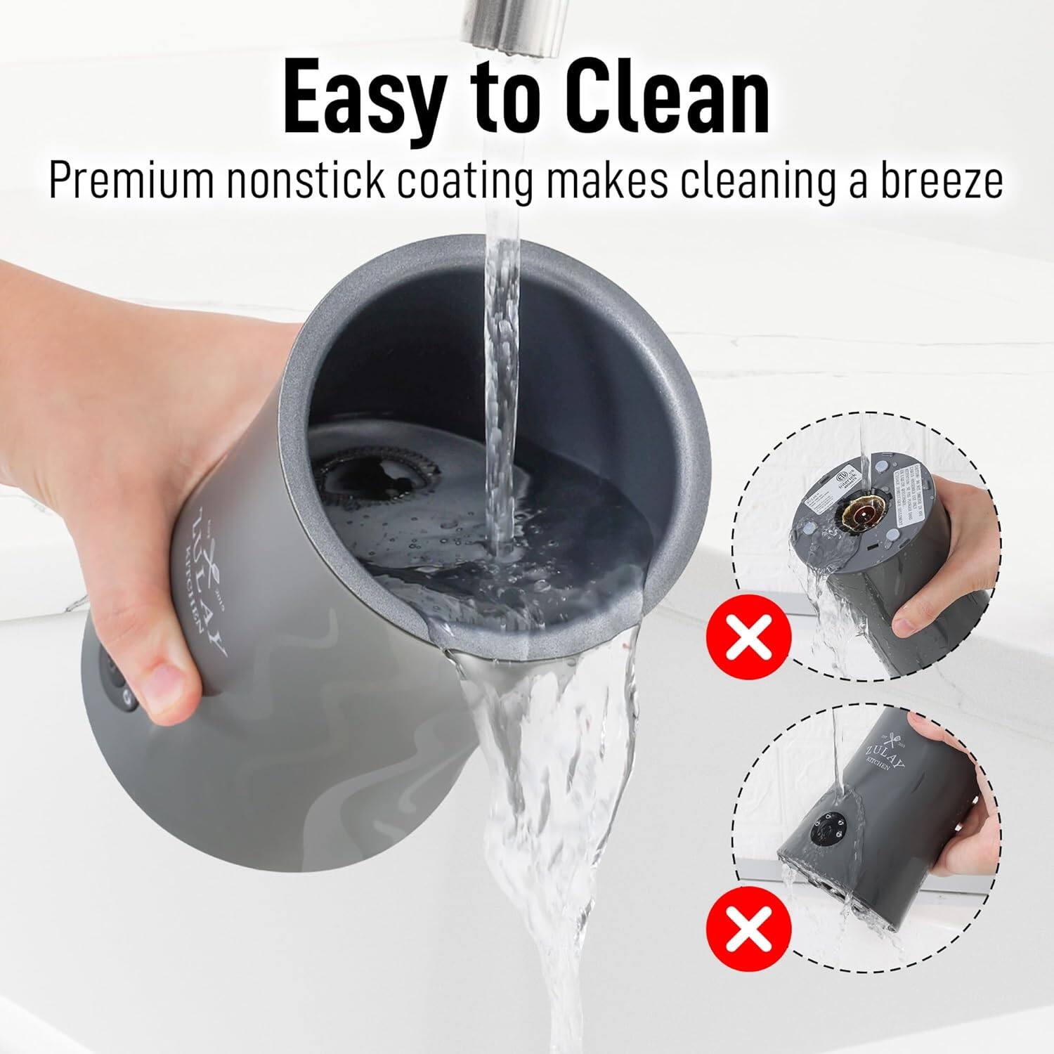 Easy to Clean  
Premium nonstick coating makes cleaning a breeze