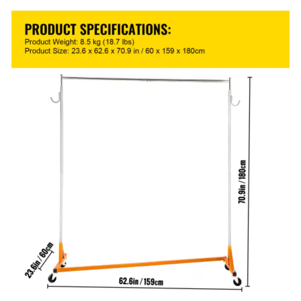 PRODUCT SPECIFICATIONS:  
Product Weight: 8.5 kg (18.7 lbs)  
Product Size: 23.6 x 62.6 x 70.9 in / 60 x 159 x 180 cm