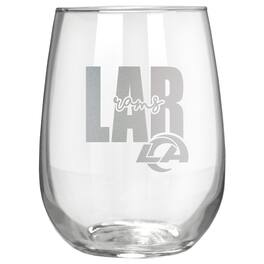 Great American Products - Los Angeles Rams Etched 17oz. City Stemless Wine Glass - Multicolor