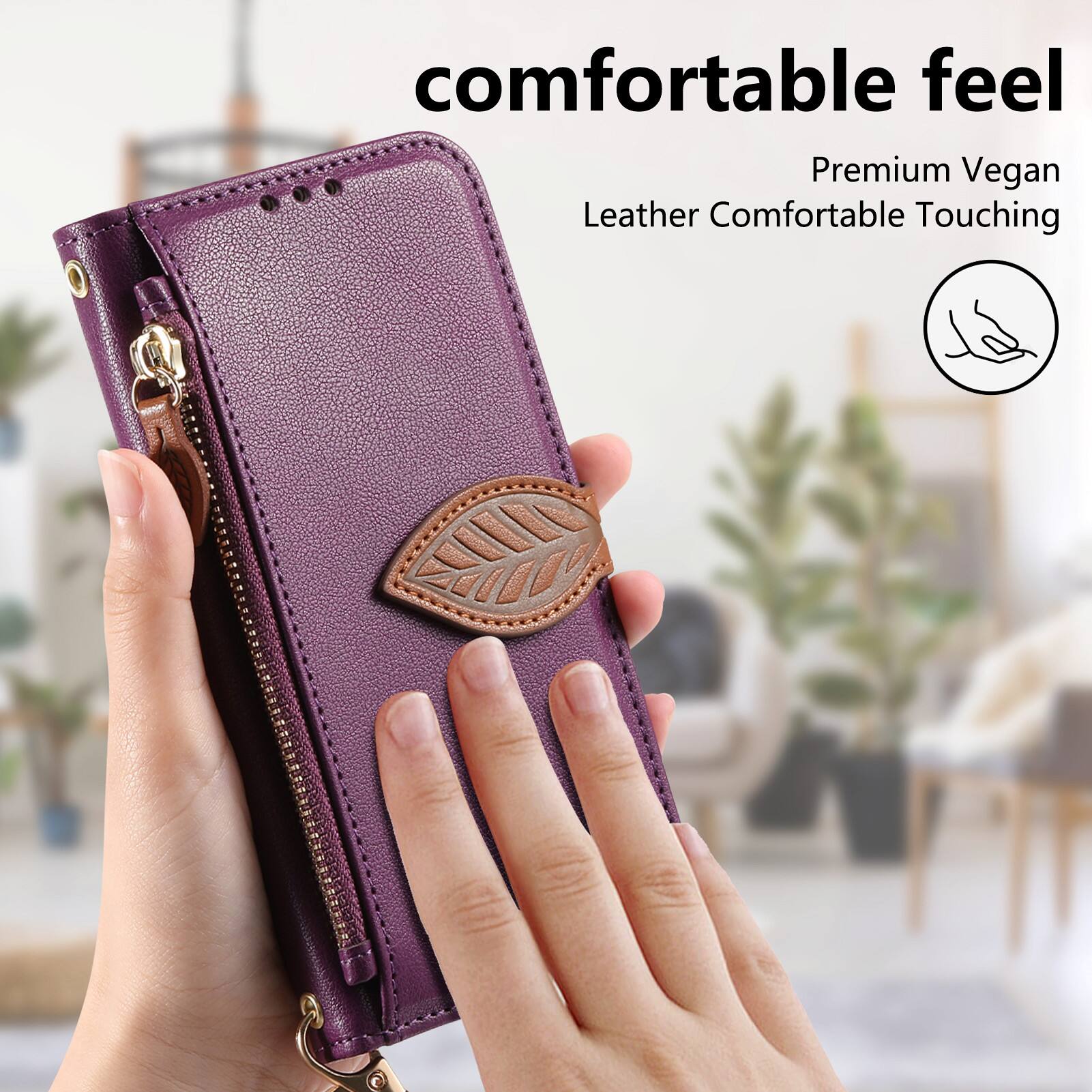 comfortable feel  
Premium Vegan Leather Comfortable Touching