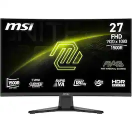 MSI - MAG 275CQF E18 27" Rapid VA LCD Curved QHD 180Hz 0.5ms FreeSync Gaming Monitor with HDR ready(DIsplayPort, HDMI) - Black