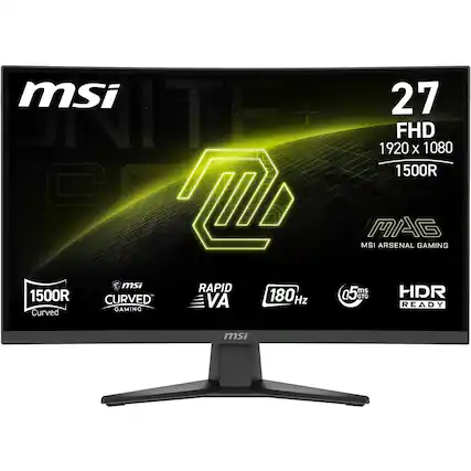 msi 27 FHD 1920 x 1080 1500R MAG MSI ARSENAL GAMING msi RAPID ms HDR 1500R CURVED 180 Hz 05 CTC VA READY GAMING Curved msi