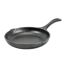 Lodge - 8" Cast Iron Skillet - Chef Collection - Perfect Sear - Ergonomic Handles - Superior Heat Retention - Cookware - Black
