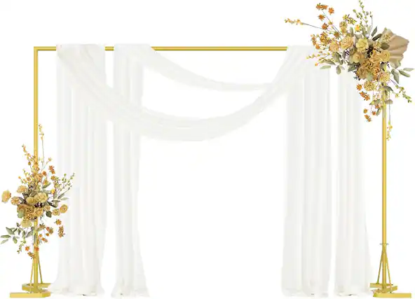 Front. Oumilen - 10x7 FT Backdrop Stand with Metal Square Frame.