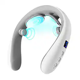 Cluzine - Wireless Portable EMS Neck Massager with Heat Pulse for Neck & Shoulder Relaxation