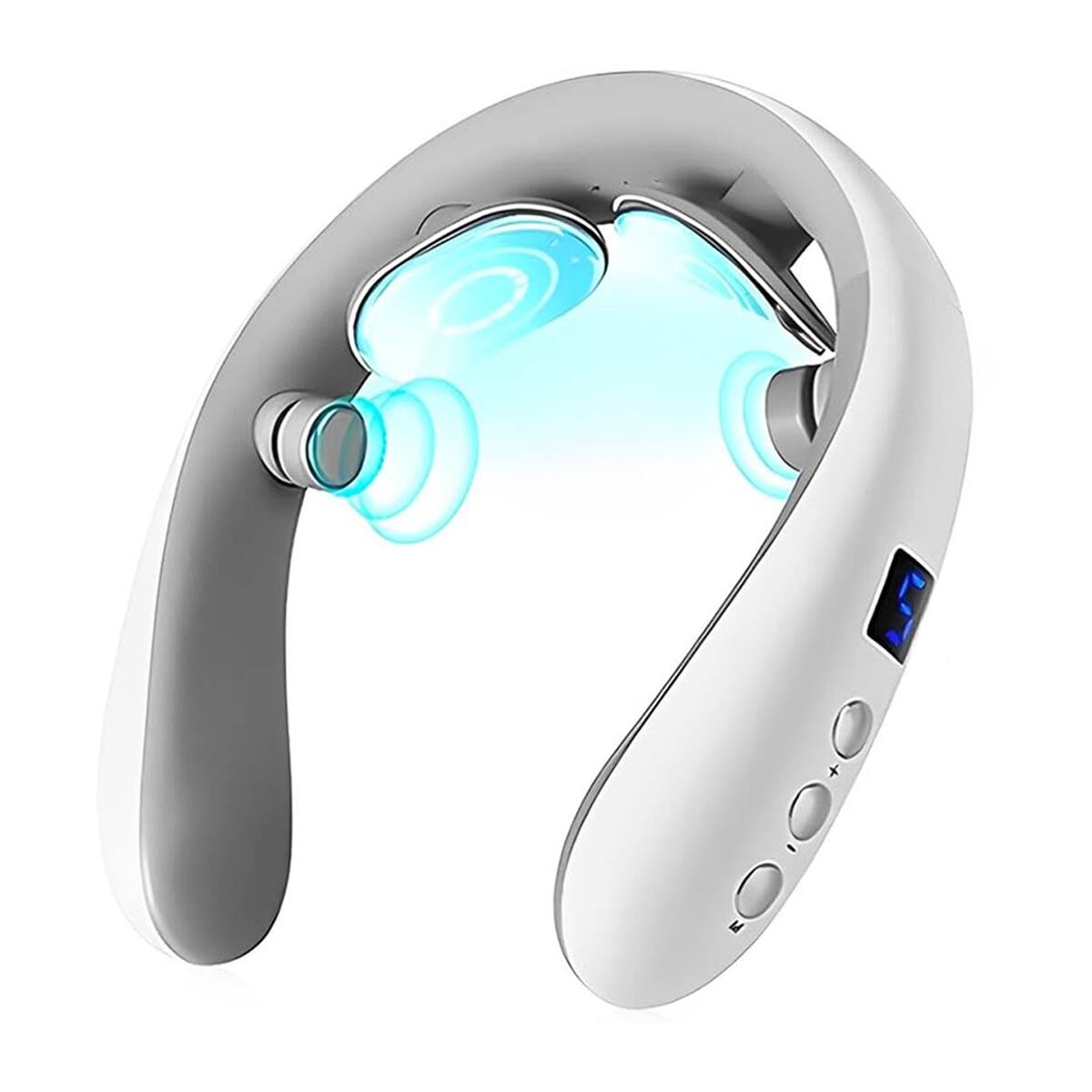 Front. Cluzine - Wireless Portable EMS Neck Massager with Heat Pulse for Neck & Shoulder Relaxation.