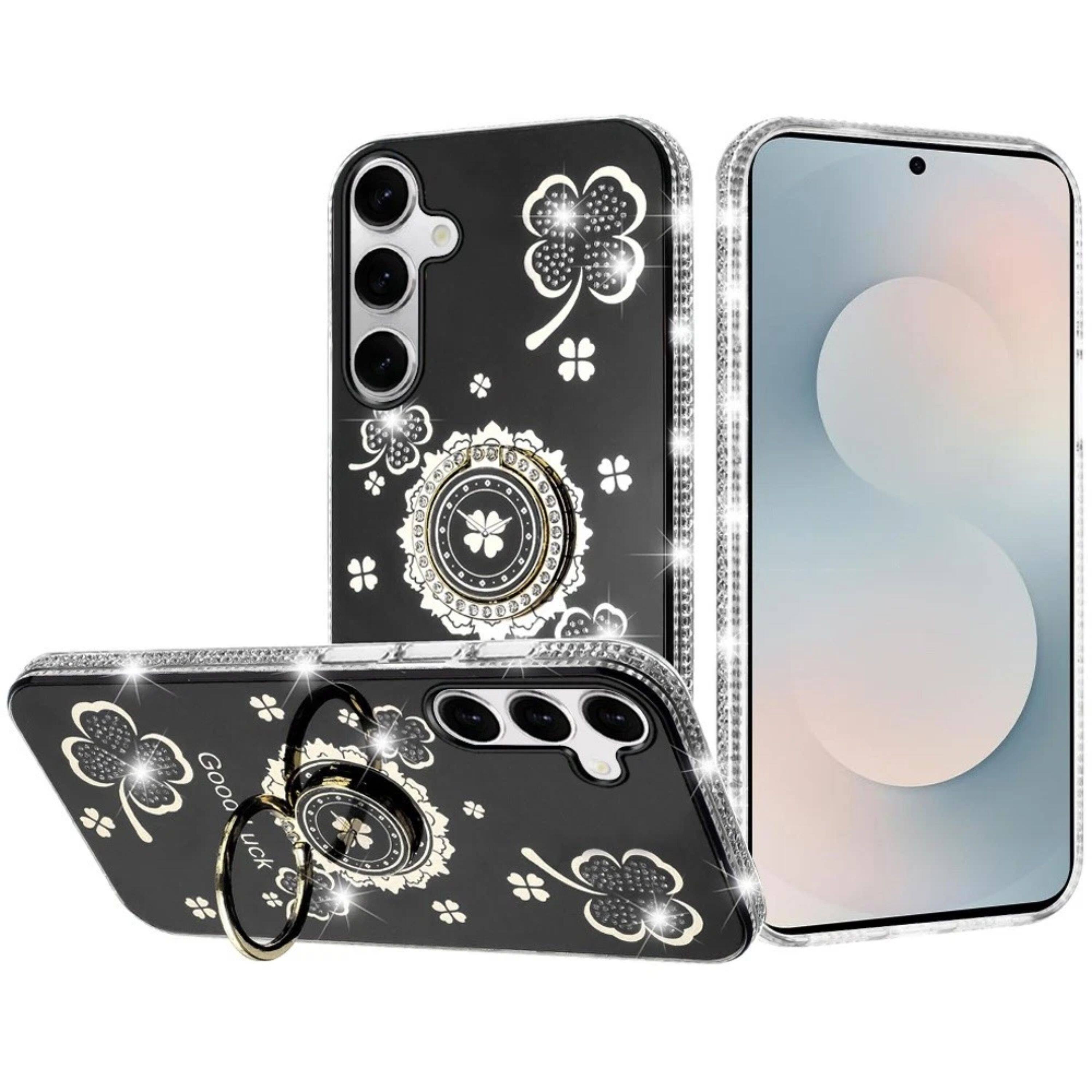 Kitcheniva - Crystal Ring Stand Bling Case With Tempered Glass For Samsung S26 Plus - Black price history on PriceWatchPro