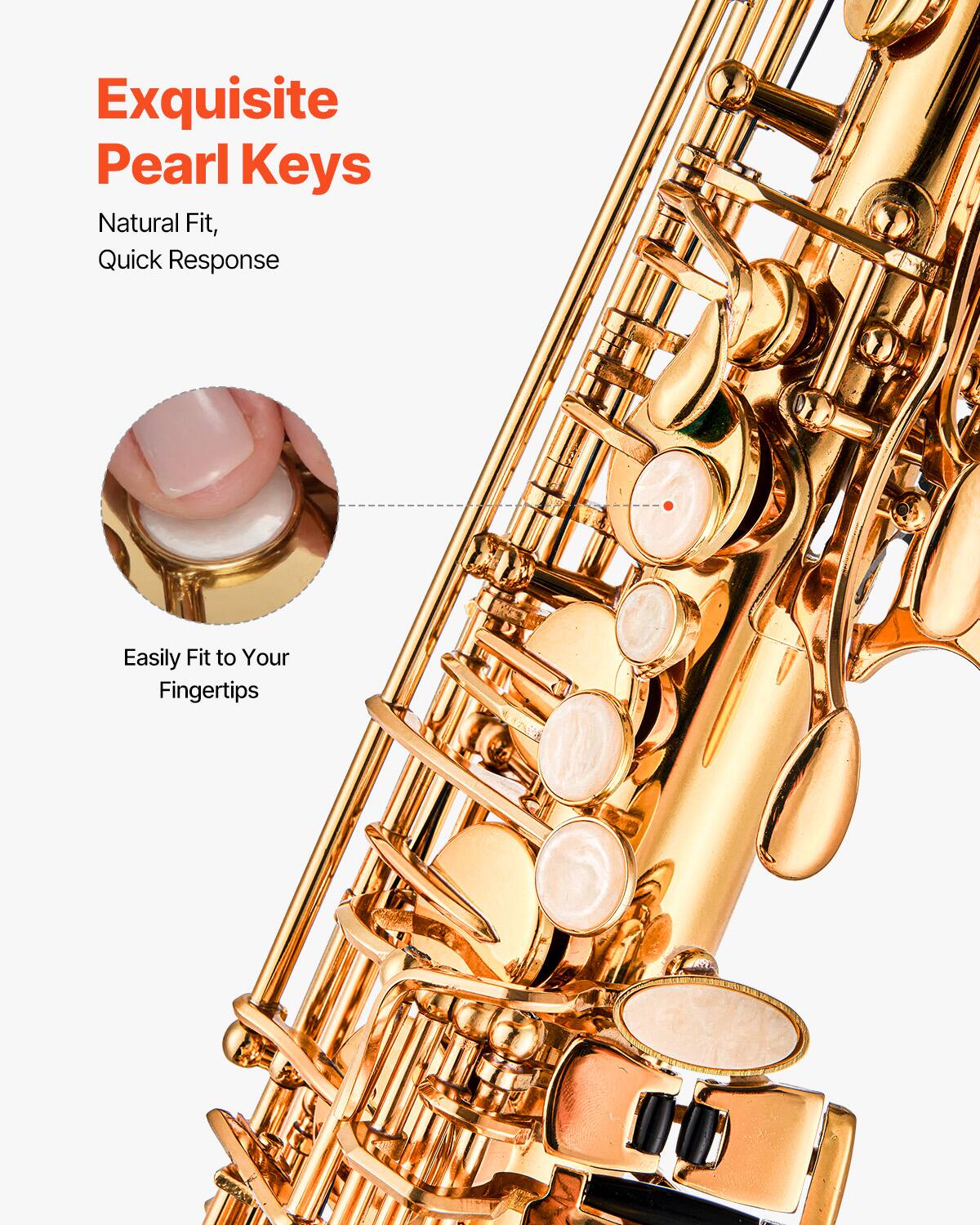Exquisite Pearl Keys  
Natural Fit, Quick Response  

Easily Fit to Your Fingertips