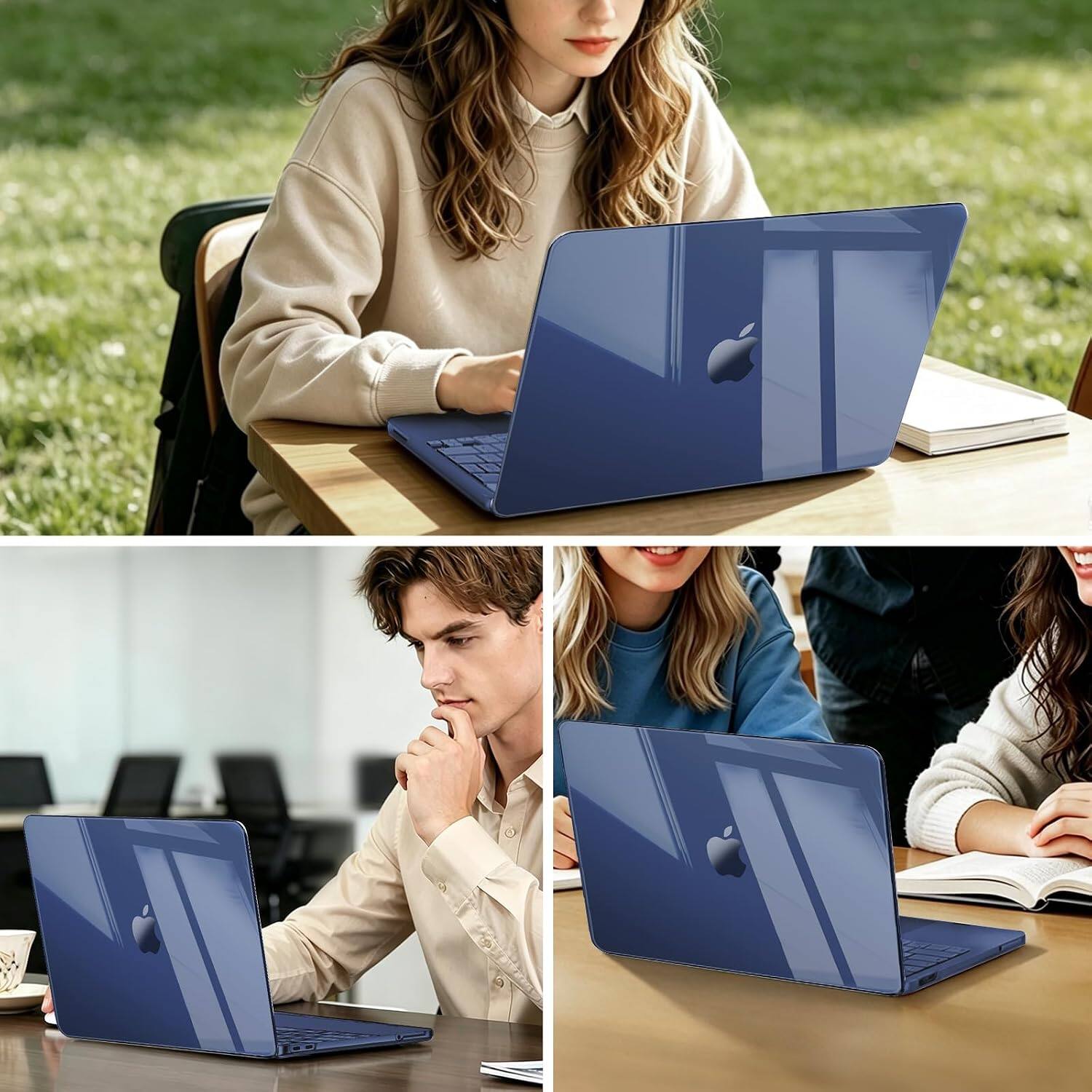Alt View 4. mosiso - Ultra-Thin Hard Shell for MacBook Neo 13-inch Case A3404 A18 Pro Chip (2026), Seamless Close Protective Cover - Crystal Indigo.