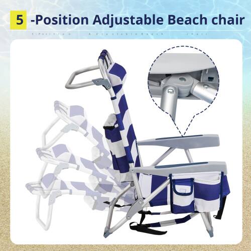 5-Position Adjustable Beach Chair