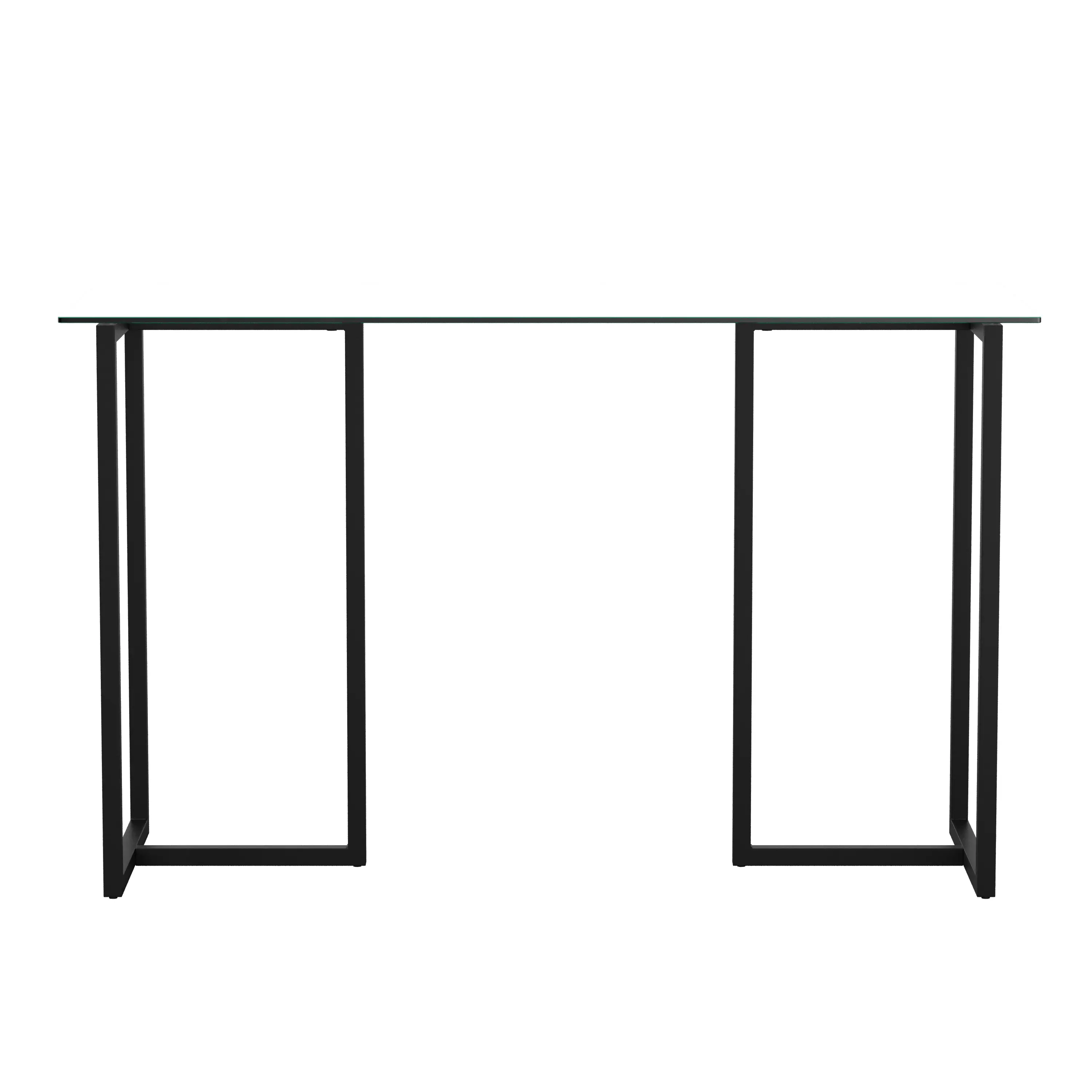 Alt View 19. Martha Stewart - Eli Tempered Glass Top Office Desk - Clear Top/Oil Rubbed Bronze Frame.