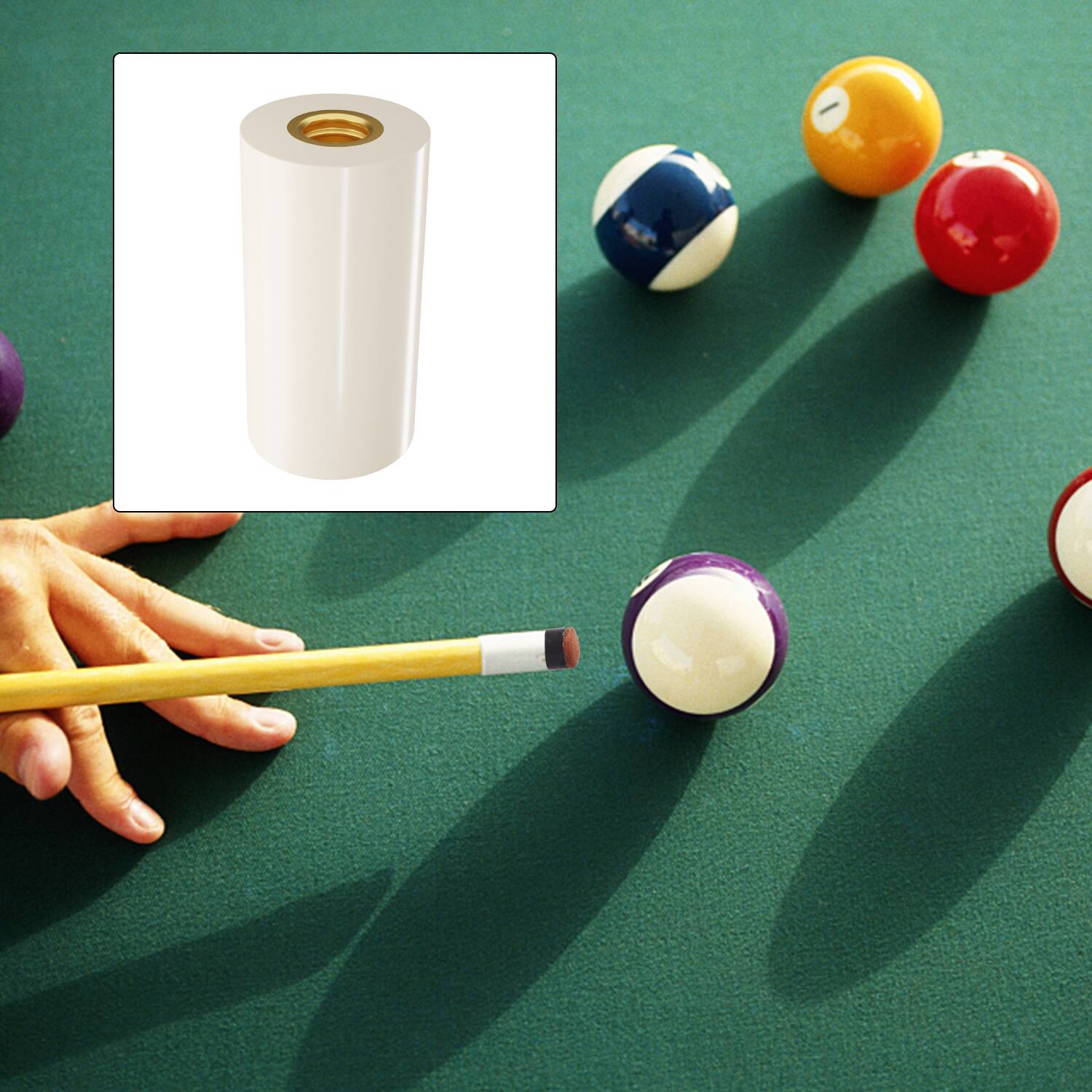 Alt View 1. GSE Games & Sports Expert - 10 Pieces 12mm Hard Tip & Nylon Ferrules Set, Pool Cue Tips with Nylon Ferrules Replacement - Red.