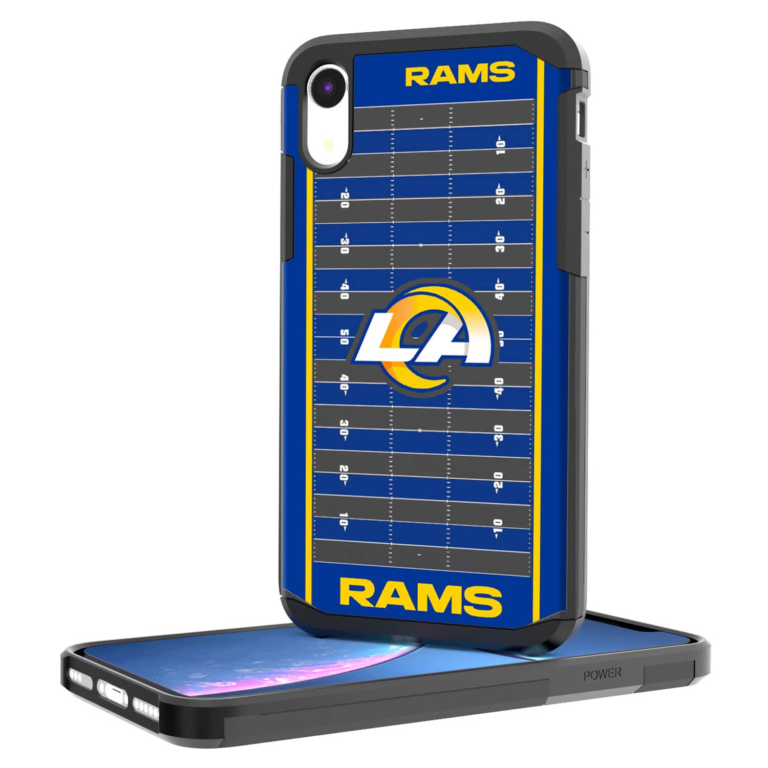 Keyscaper - NFL - Los Angeles Rams iPhone Rugged Field Design Case - 16 Plus - Multicolor