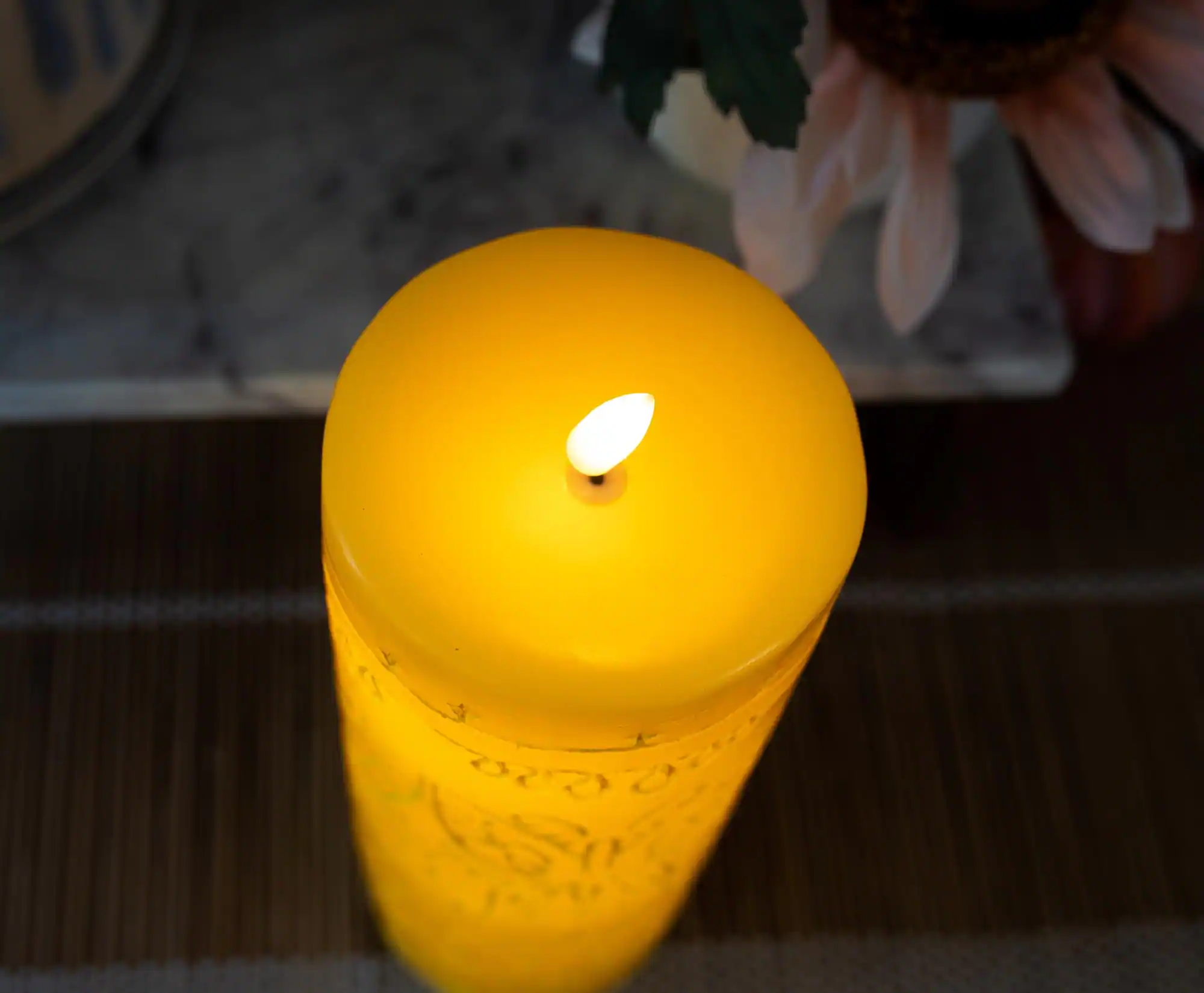 Alt View 3. Ukonic - Disney Encanto Alma's Miracle LED Flameless Candle Replica | 8 Inches Tall - Yellow.