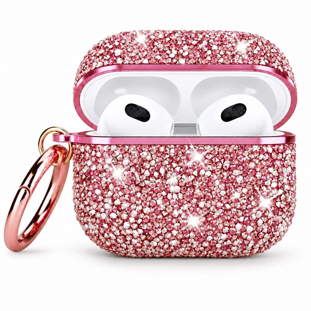 Entronix - Luxury Diamond Case for AirPods 4th/ 5th Generation - Stylish Protection - Pink