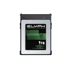GLYPH PRODUCTION TECHNOLOGIES
CFexpress 4.0
1TB
R: 3,700MB/s
Sus. W: 2,100MB/s