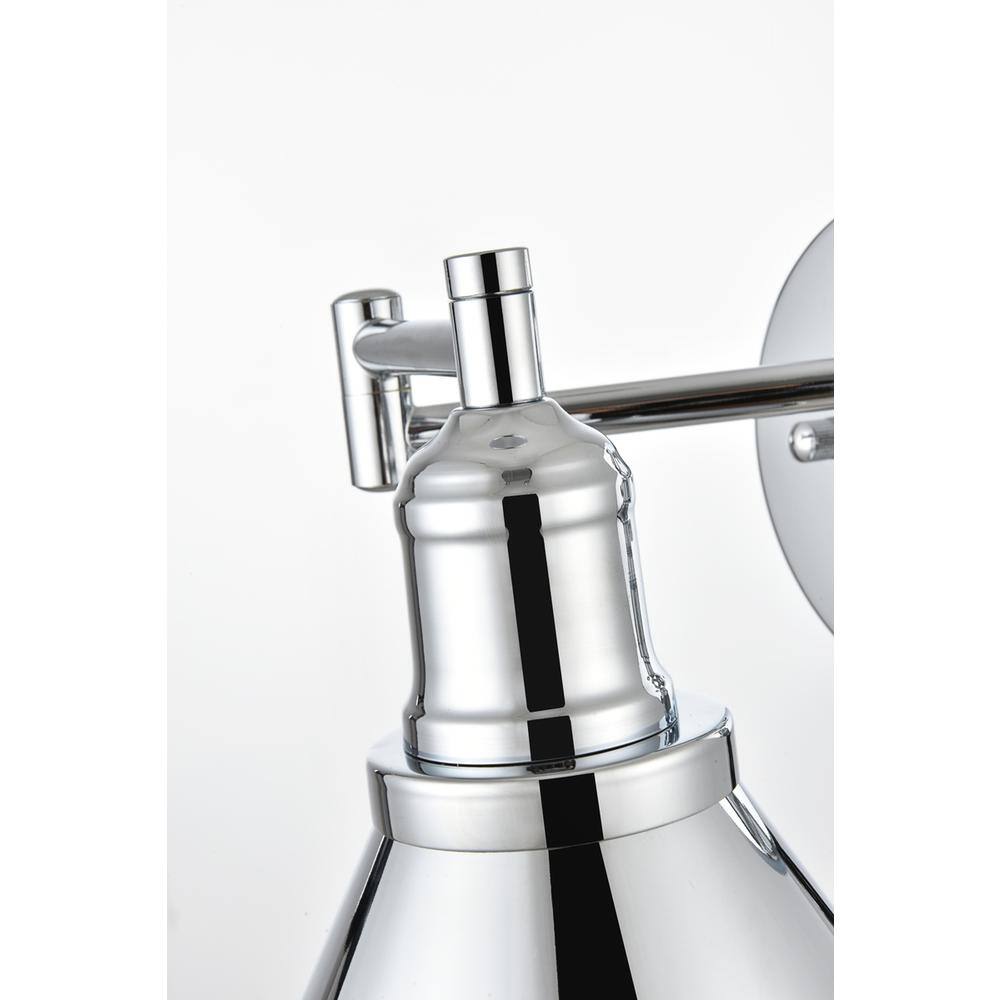 Back. Living District - Judson 1 light Chrome swing arm wall sconce - Chrome.