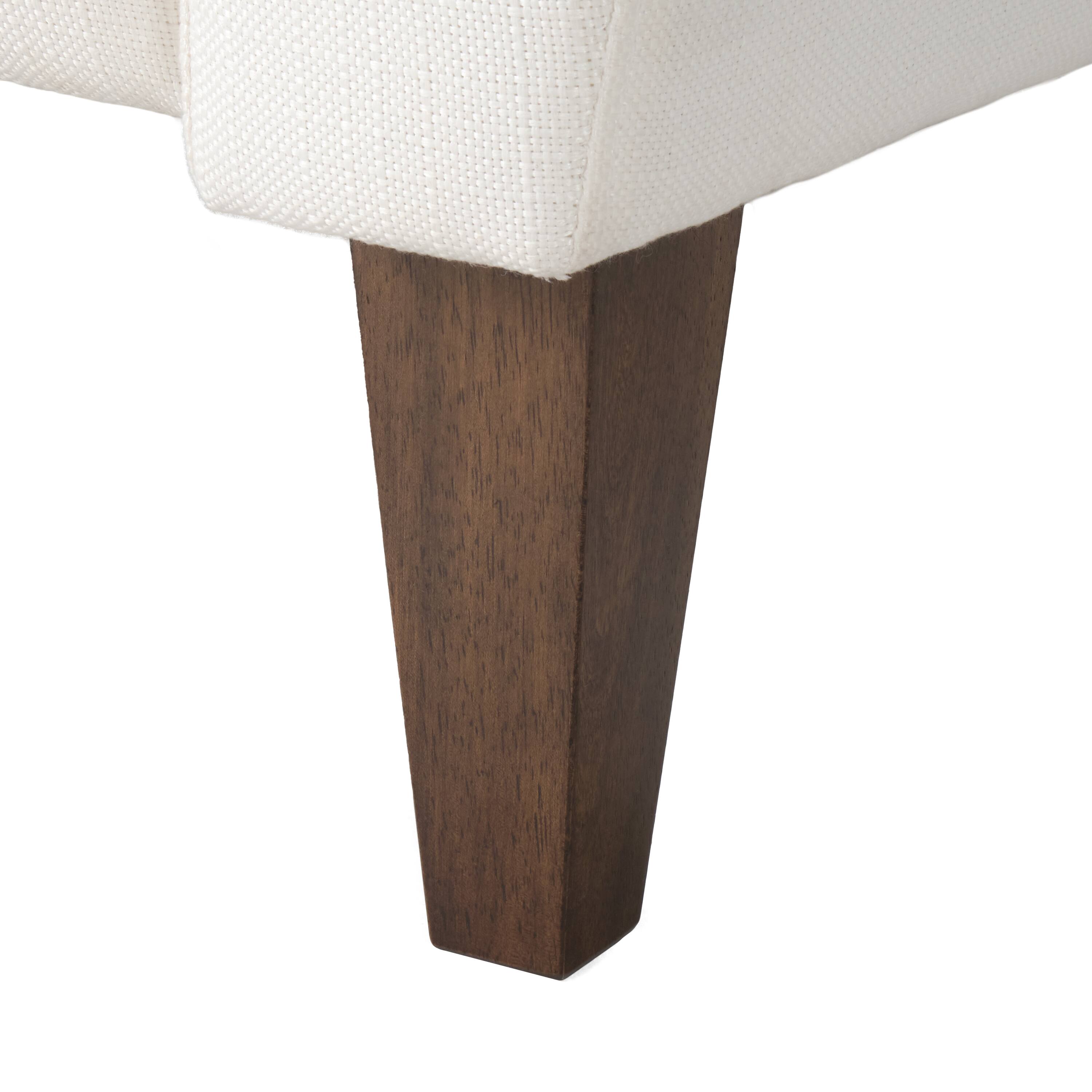 Alt View 10. CorLiving - Wells Basketweave Fabric Upholstered Indoor Pushback Recliner with Wood Legs - Off White.