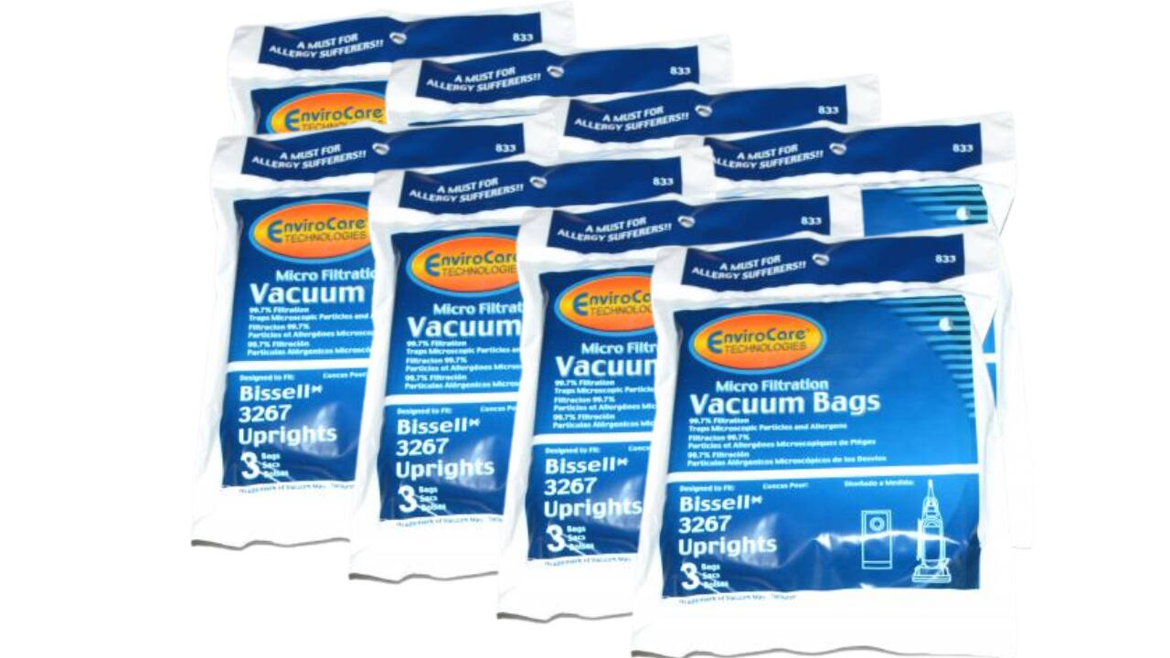 FOR 833 A MUST FOR ALLERGY SUFFERERS!! ALLERGY FOR 833 EnviroCare A MUST FOR ALLERGY SUFFERERS!! A MUST FOR ALLERGY SUFFERERS!! ALLERGY FOR 833 EnviroCare FOR 833 A MUST FOR ALLERGY SUFFERERS!! TECHNOLOGIES ALLERGY TECHNOLOGIES EnviroCare TECHNOLOGIES Micro Filtration Vacuum EnviroCare 90.7% Micro Filtration Vacuum 99.7% Micro Filtration Vacuum 90.7% Micro Filtration Vacuum 99.7% Bissell* 3267 Vacuum Bags 3267 Vacuum Bags 3267 Vacuum Bags 3267 Vacuum Bags 3 Uprights 3 Uprights 3 Uprights 3 Uprights Segs Segs Segs Segs 833 833