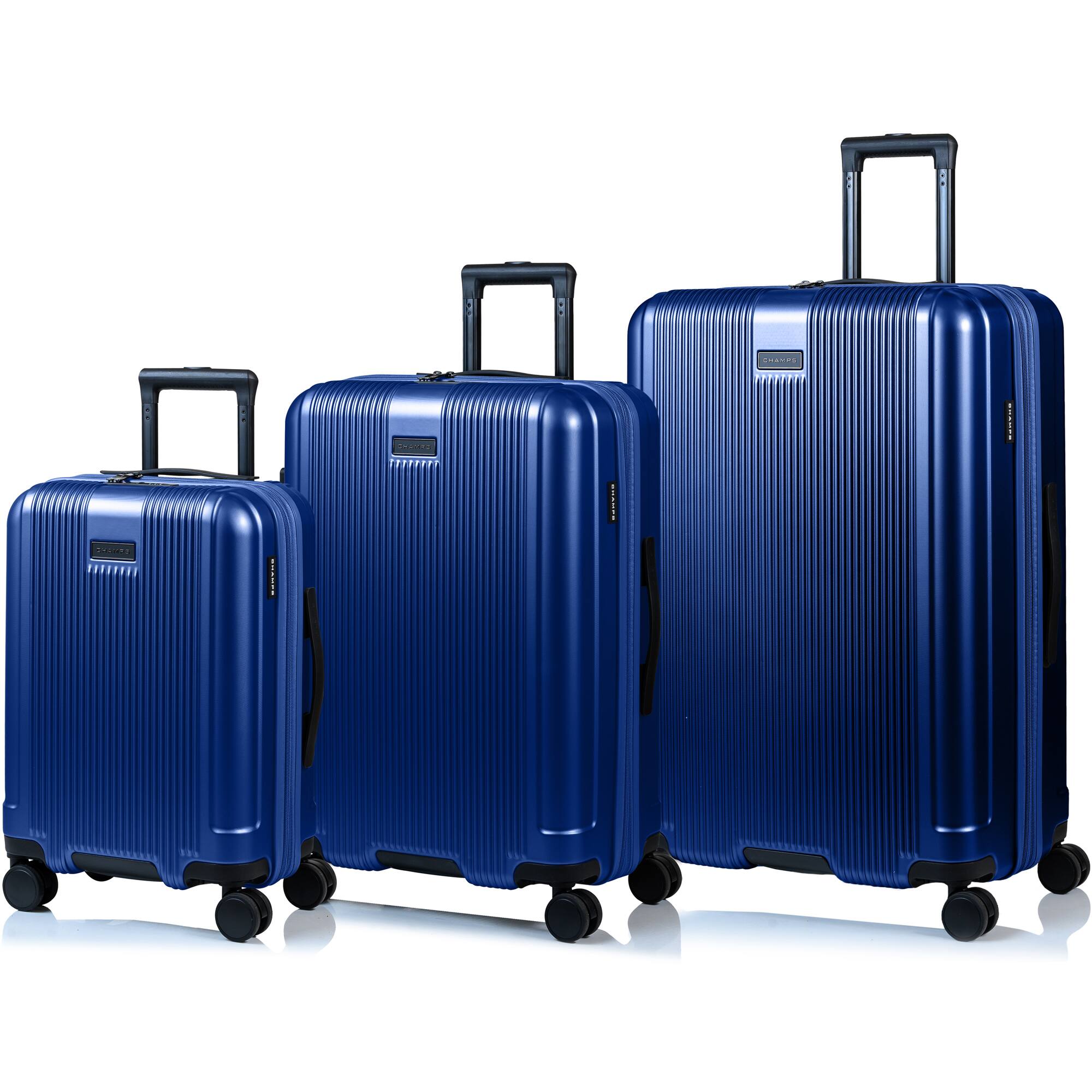 Front. Champs - Marquis 3-Piece Luggage Set - Navy.