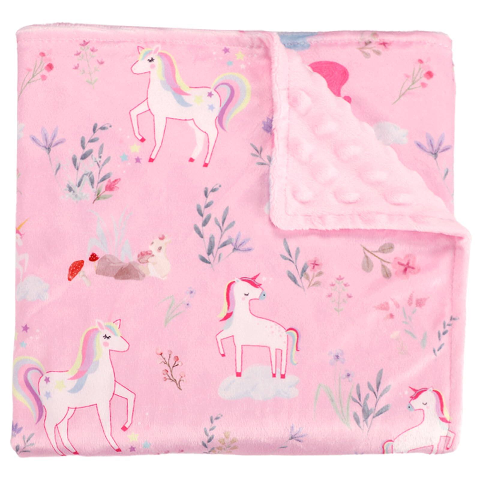 Dapper Styles - Blanket For Super Soft Double Layer Blankets With Dotted Backing Sun Smile Bed You Are My Sunshine Print - Unicorn