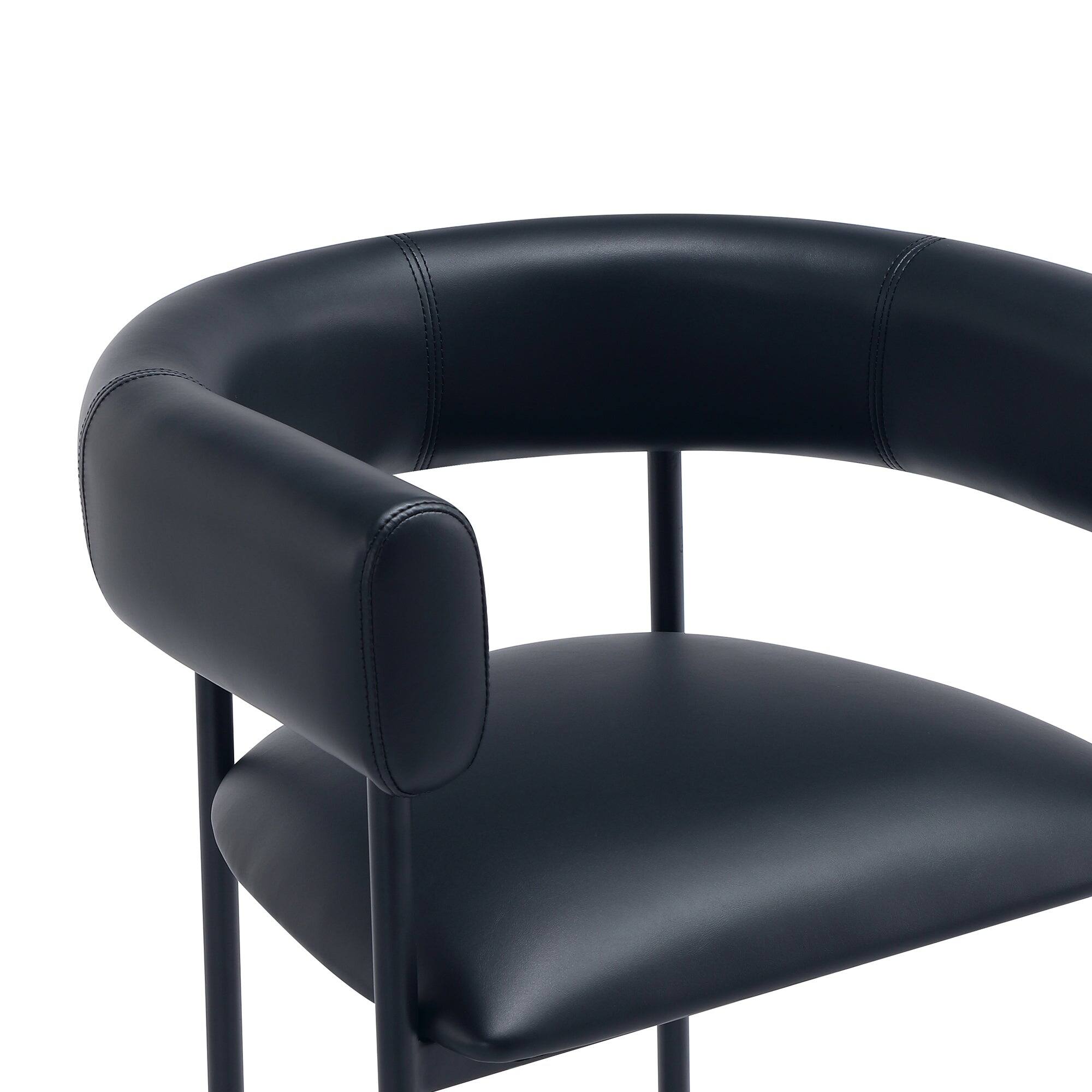 Manhattan Comfort Onda Contemporary Metal Vegan Leather Counter Stool ...